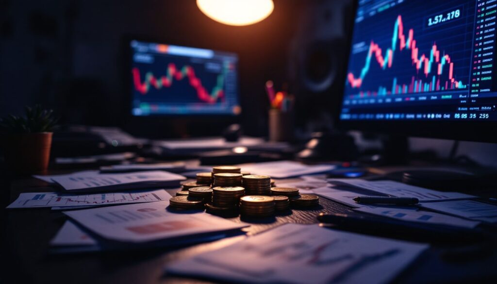 Op deze foto zie je crypto en koersen als voorbeeld van HODLE Cryptocurrency