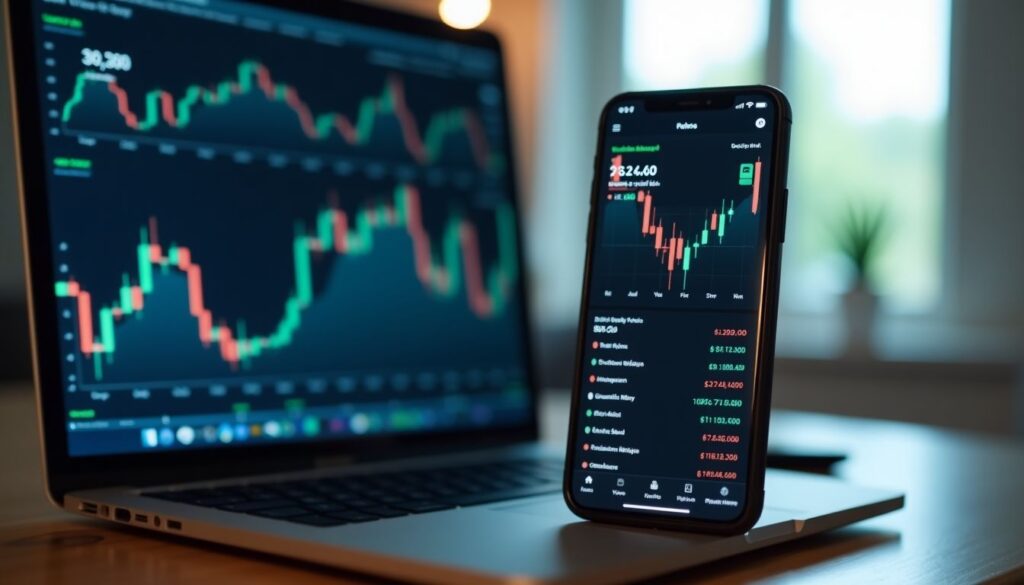 Op deze foto zie je koersen van een crypto dip