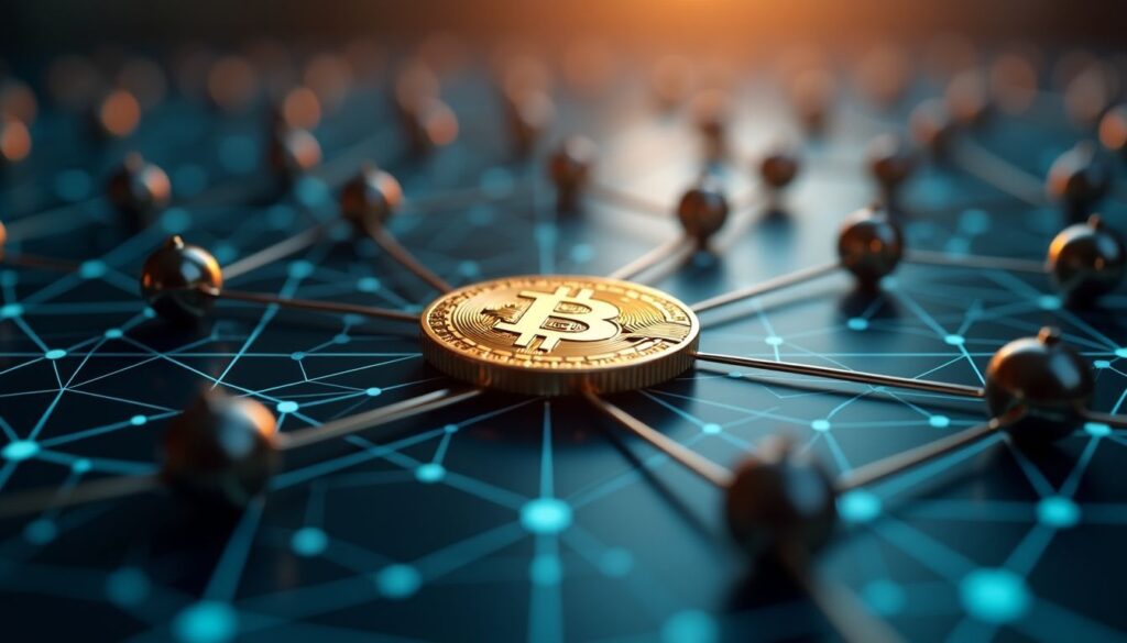 Op deze foto zie je Bitcoin